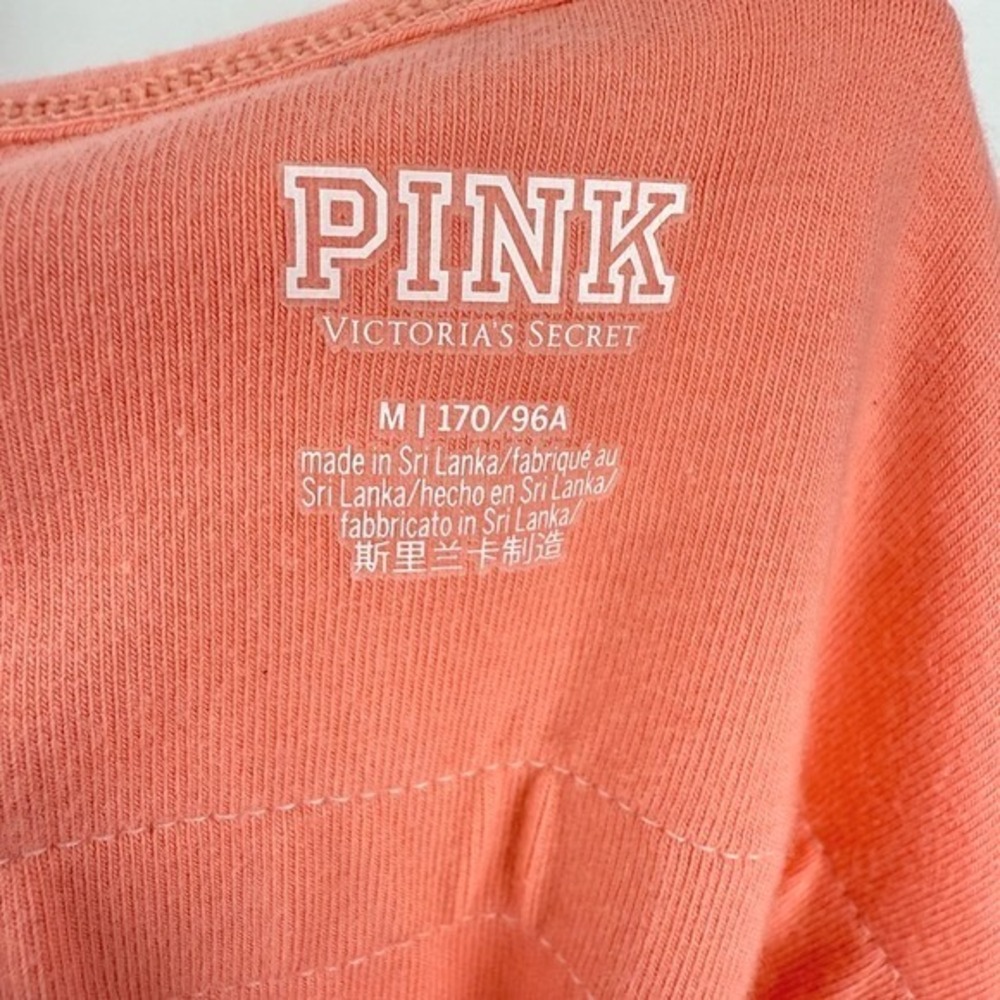 PINK Victoria's Secret Active Dress Size M Peach Cosmo Logo Cotton Sleeveless VS - Picture 5 of 11